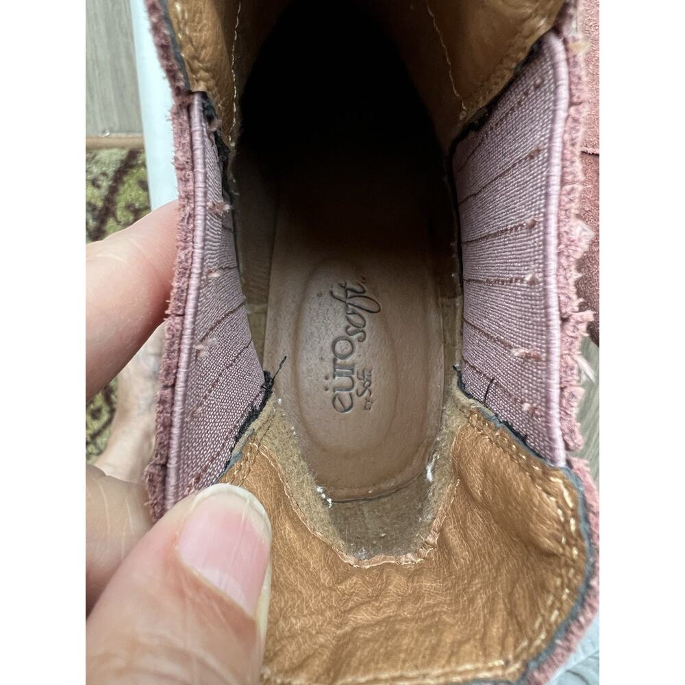 Eurosoft By Sofft Comfort Block Heel Bootie Dusty Rose Suede US Women's 7.5 - Picture 8 of 8